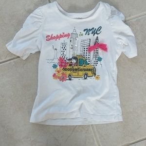 Girls 5/6 taxi New York City shopping shirt